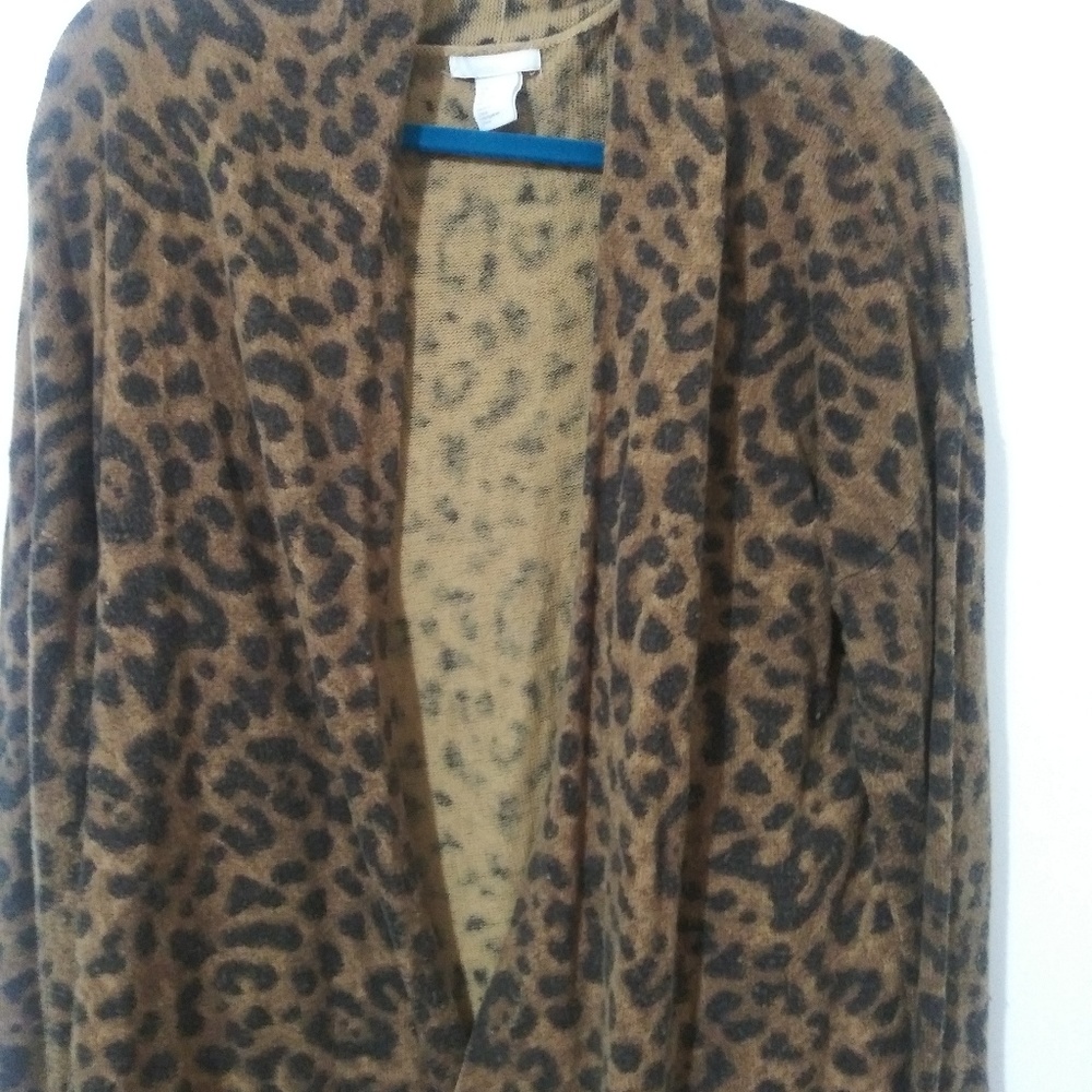 Warm Leopard Long Sleeve Sweater